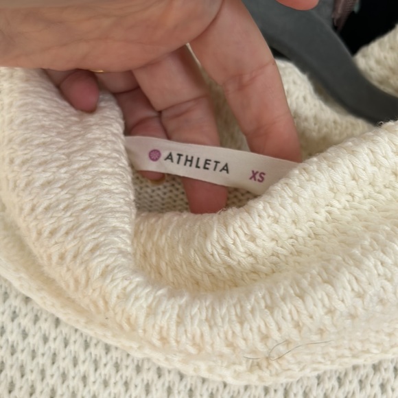 Athleta cream cowl neck sweater XS - Picture 2 of 5